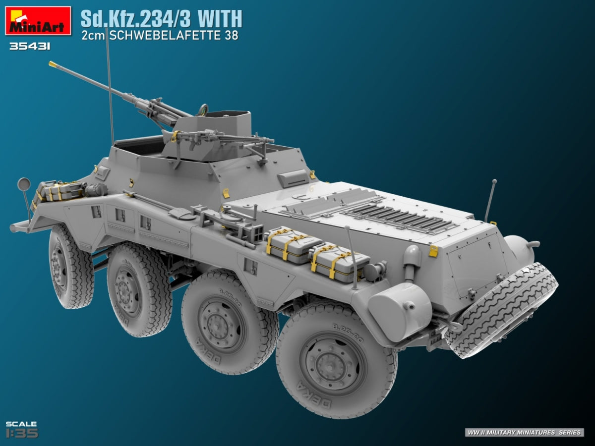 MiniArt 35431 Sd.Kfz.234/3 With 2cm Schwebelafette 38 1/35 – zdjęcie 6