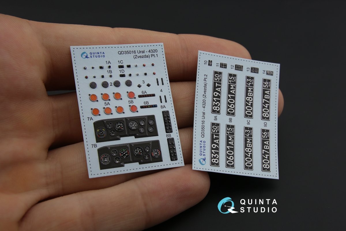 Quinta Studio QD35016 Ural-4320 3D-Printed &amp;amp; coloured Interior on decal paper (for Zvezda kit) 1/35 – zdjęcie 2