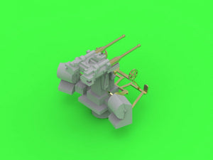 Master SM-350-103 French Twin Gun 37mm/50 (1.46in) Model 1933 – (resin, metal and photo-etched parts) – (4 pcs.) (1/350) – image 2