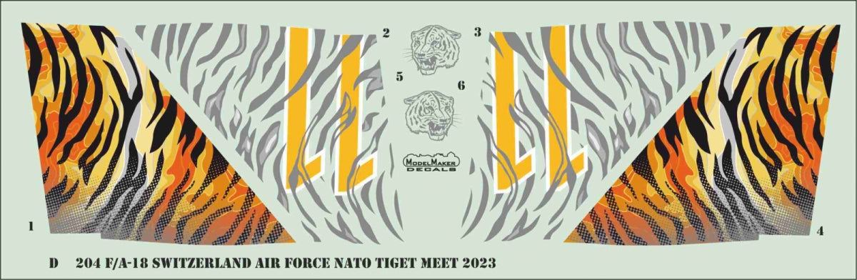 ModelMaker Decals D48204 F/A-18C Switzerland Air Force, NATO Tiger Meet 2023 1/48 – zdjęcie 4