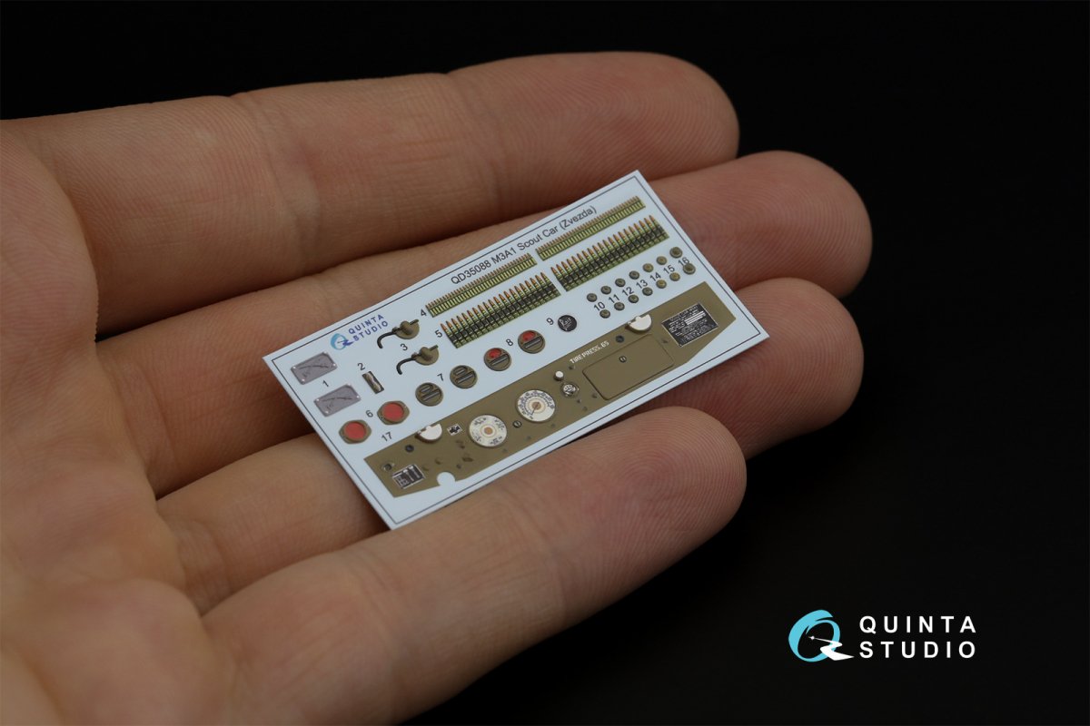 Quinta Studio QD35088 M3A1 Scout 3D-Printed &amp;amp; coloured Interior on decal paper (Zvezda) 1/35 – zdjęcie 9