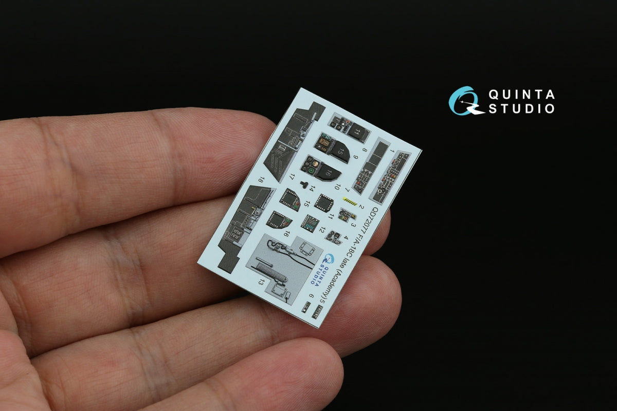 Quinta Studio QD72077 F/A-18C late 3D-Printed &amp;amp; coloured Interior on decal paper (Academy) 1/72 – zdjęcie 4