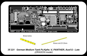 Aber 35221 German medium tank Pz.Kpfw. V, Ausf.G (Sd.Kfz. 171) Panther Ausf.G late - basic set 1/35 – zdjęcie 5