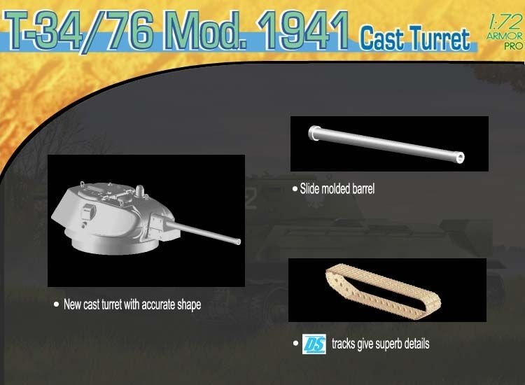 Dragon 7262 T-34/76 Mod.1941 Cast Turret 1/72 – zdjęcie 5