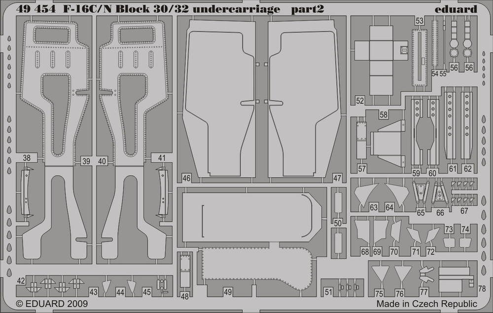 Eduard 49454 F-16C/ N Block 30/32 undercarriage Tamiya 1/48 – zdjęcie 2