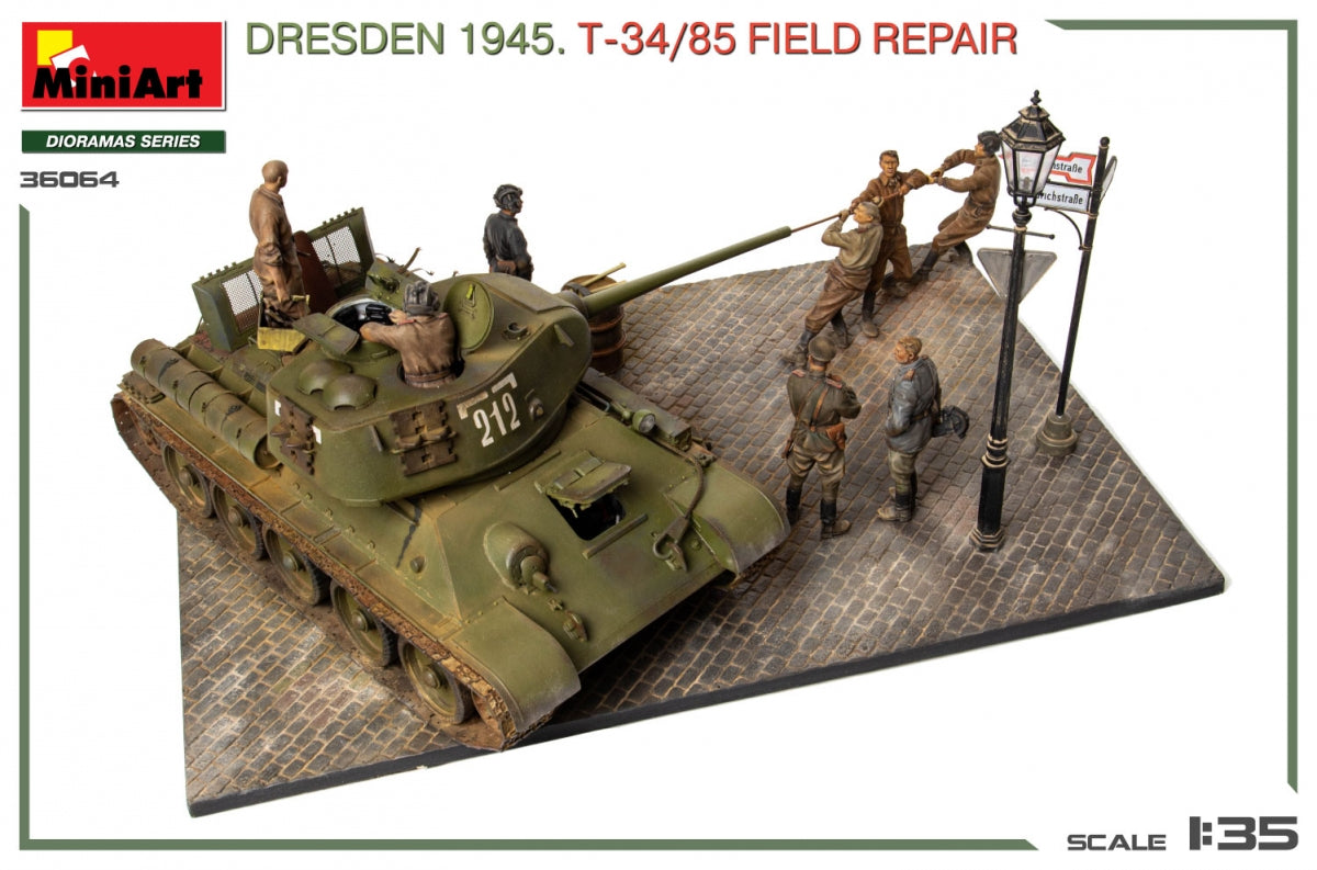 MiniArt 36064 Dresden 1945. T-34/85 Field Repair. BIG SET 1/35 – zdjęcie 6