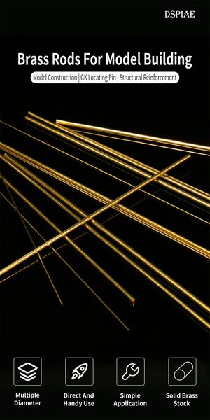 DSPIAE BB-2.5 Brass Rods For Model Building 2.5mm (5 PCS) / pręty miedziane