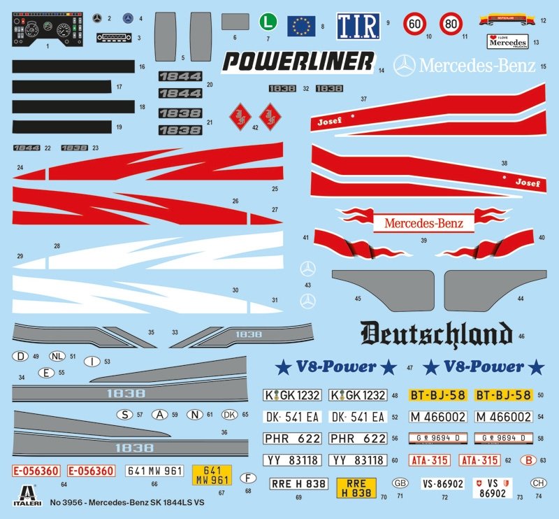 Italeri 3956 Mercedes Benz SK 1844 LS V8 1/24 – zdjęcie 9