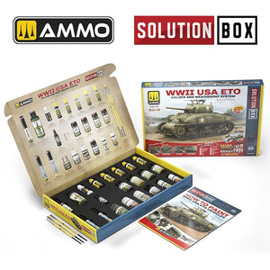 AMMO by Mig Jimenez 7728 SOLUTION BOX 22 – WWII USA ETO. Colors and Weathering System – image 2