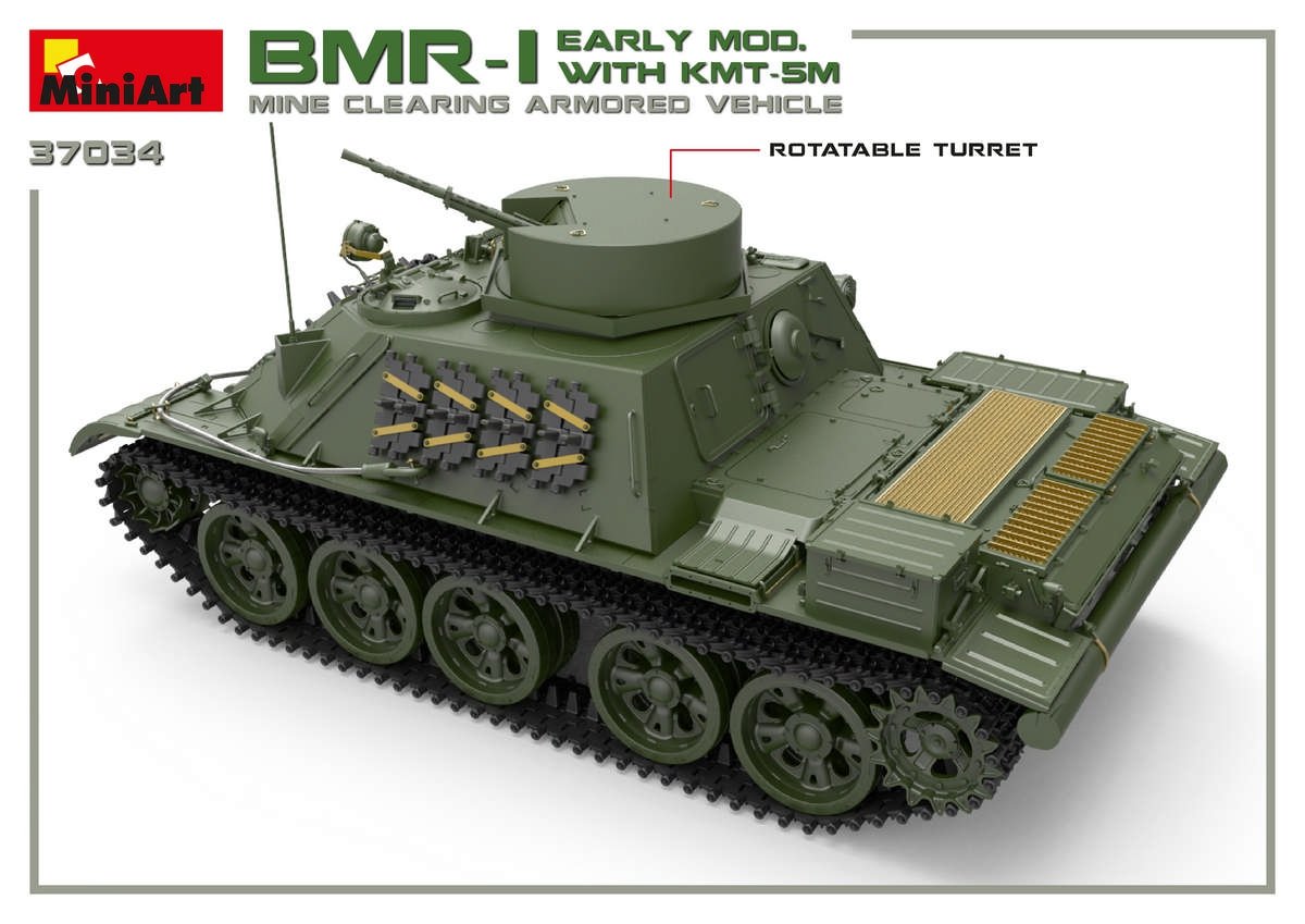MiniArt 37034 BMR-1 EARLY MOD. WITH KMT-5M 1/35 – zdjęcie 3