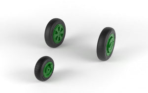 Armory Models AW48028 Mikoyan MiG-21 Fishbed wheels w/ weighted tires, mid production 1/48 – zdjęcie 2