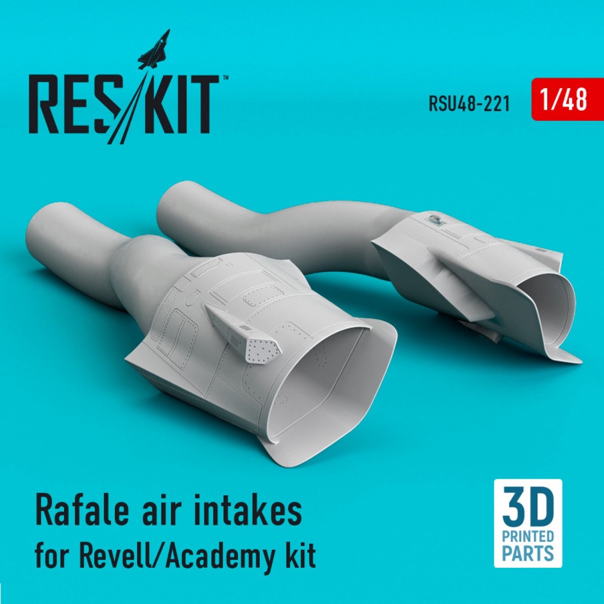 RESKIT RSU48-0221 PRISE D'AIR RAFALE POUR MAQUETTE REVELL/ACADEMY (IMPRESSION 3D) 1/48