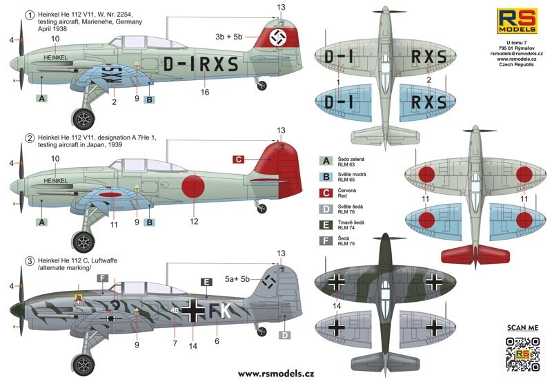 RS Models 94008 Heinkel 112 V11 1/72 – zdjęcie 2
