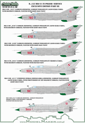 ModelMaker Decals D48152 MiG-21 in Polish service exclusive edition part III 1/48 – image 6