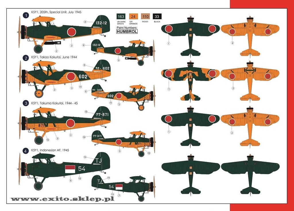 AZ Model AZ7424 Yokosuka/Kawanishi K5Y2 Akatombo Type 93 1/72 – zdjęcie 2