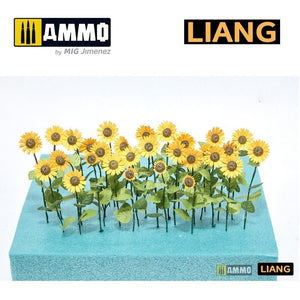 Liang 0101 Paper Sunflowers for Dioramas (laser+ 3D print parts) – zdjęcie 3