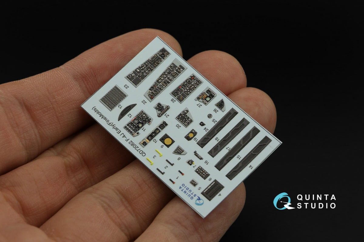 Quinta Studio QD72082 F-4J Early 3D-Printed &amp;amp; coloured Interior on decal paper (Fine Molds) 1/72 – zdjęcie 5