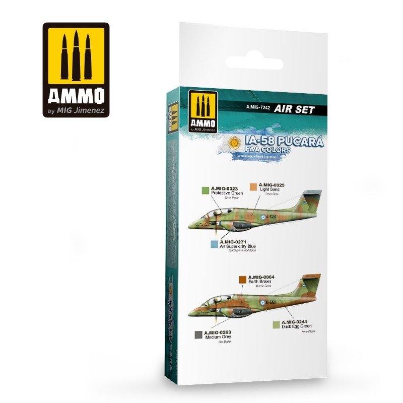 AMMO of Mig Jimenez 7242 IA-58 PUCARÁ FAA COLORS SET 6x17ml – image 2