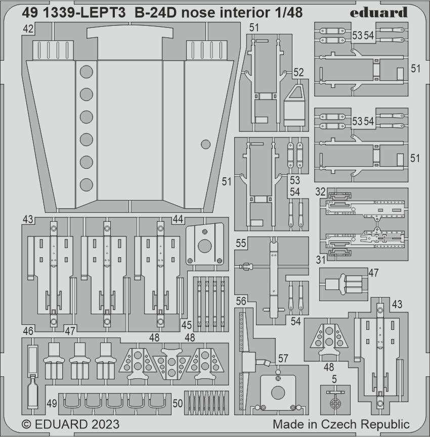Eduard 491339 B-24D nose interior REVELL 1/48 – image 3