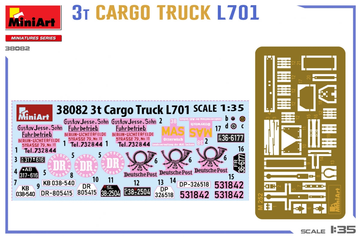 MiniArt 38082 3T CARGO TRUCK L701 1/35 – zdjęcie 2