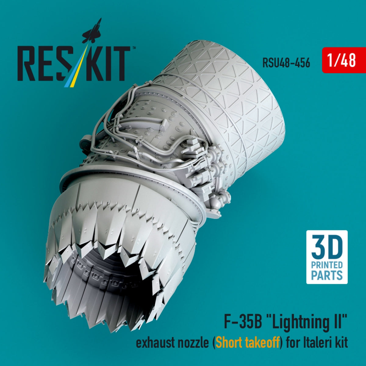 RESKIT RSU48-0456 F-35B &amp;quot;Lightning II&amp;quot; exhaust nozzle (Short takeoff) for Italeri kit (3D printed) 1/48 – immagine 4
