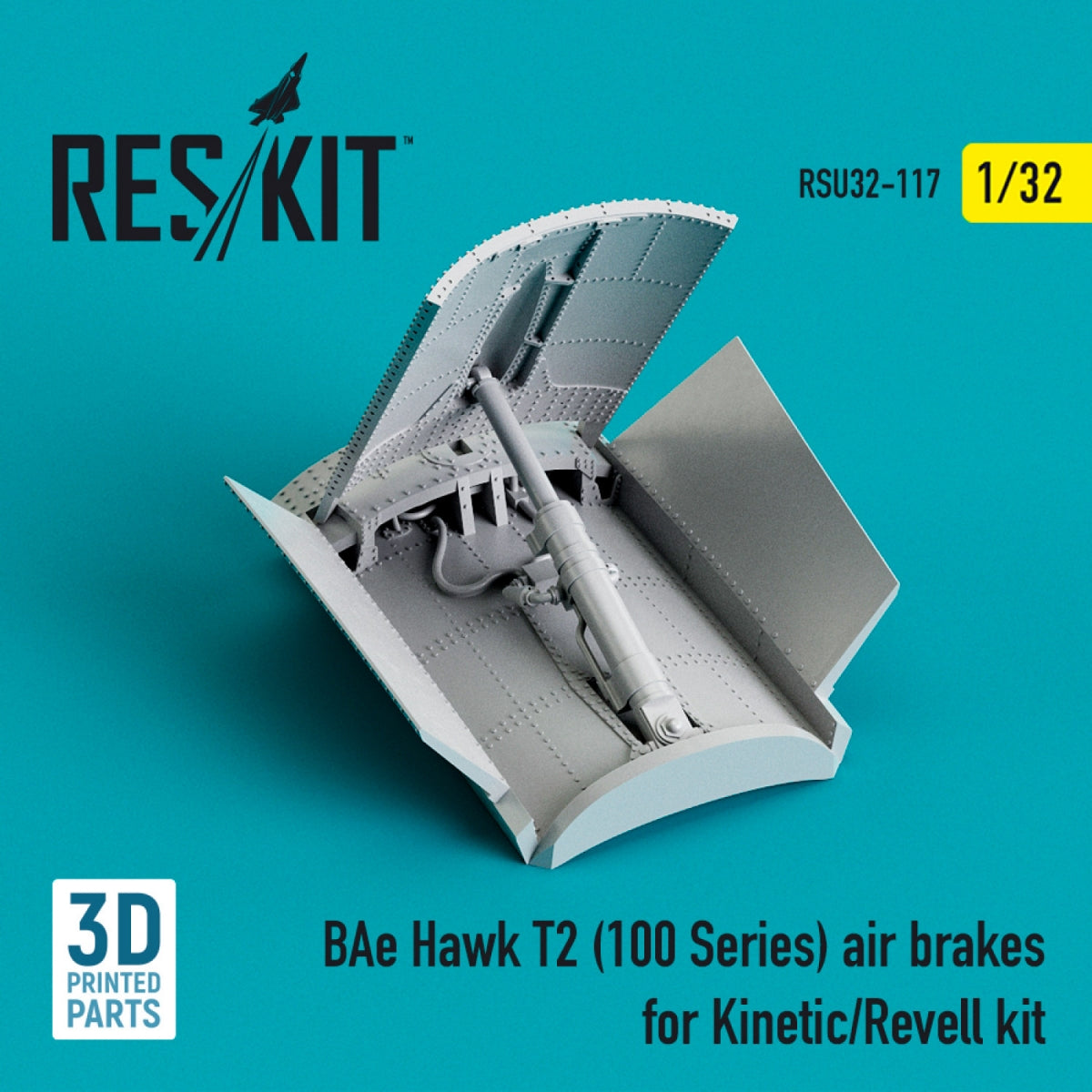 RESKIT RSU32-0117 BAE HAWK T2 (100 SERIES) AIR BRAKES FOR KINETIC/REVELL KIT (3D PRINTED) 1/32