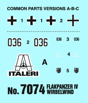 Italeri 7074 FLAKPANZER IV WIRBELWIND 1/72 – immagine 7