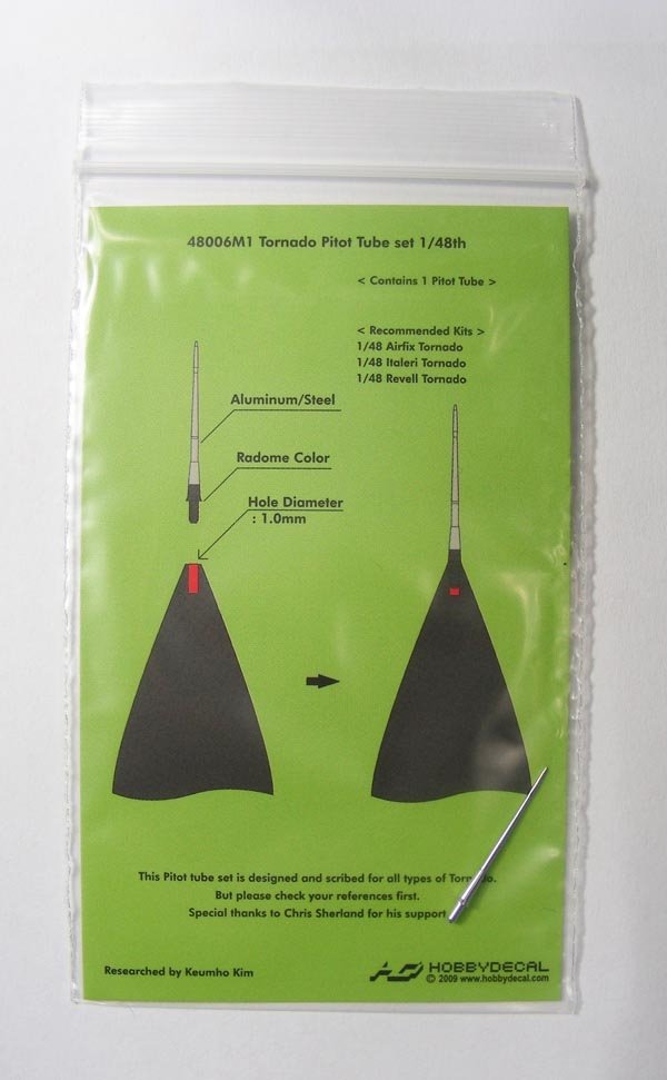 HobbyDecal MT48006V1 Ensemble de tubes Pitot Tornado 1/48