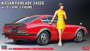 Hasegawa SP539 Nissan Fairlady 240ZG w/70&amp;#39;s Girl&amp;#39;s Figure 1/24