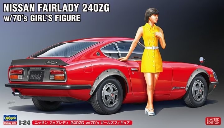 Hasegawa SP539 Nissan Fairlady 240ZG w/70&amp;#39;s Girl&amp;#39;s Figure 1/24
