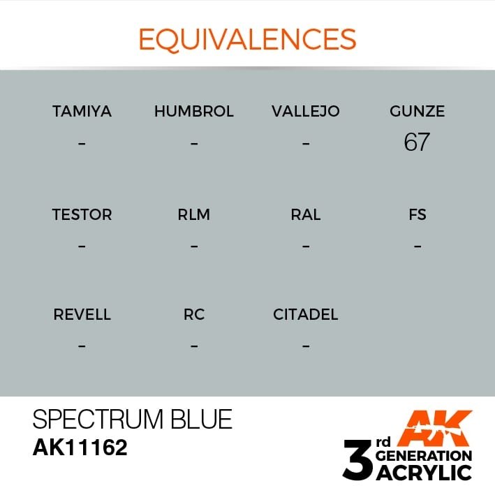 AK Interactive AK11162 SPECTRUM BLUE – STANDARD 17ml – zdjęcie 3