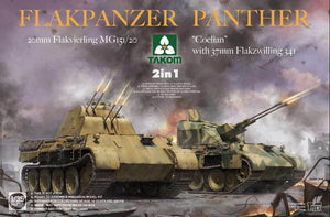 Takom 2105 Flakpanzer Panther Coelian with 37mm Flakzwilling 341 &amp;amp; 20mm flakvierling mg151/20 2 in 1 1/35