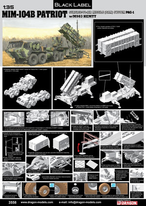 Dragon 3558 MIM-104B Patriot Surface-To-Air Missile (SAM) System (PAC-1) w/M983 HEMTT 1/35 – zdjęcie 4