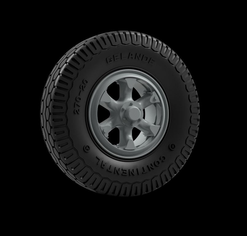 Panzer Art RE35-797 Sd.Kfz 8 Early front wheels (Continental) 1/35