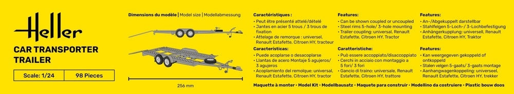 Heller 56774 Car Transport Trailer - Starter Kit 1/24 – zdjęcie 8