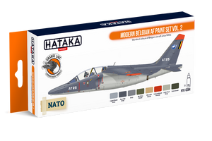 Hataka HTK-CS64 Modern Belgian AF paint set vol. 2 (8x17ml)