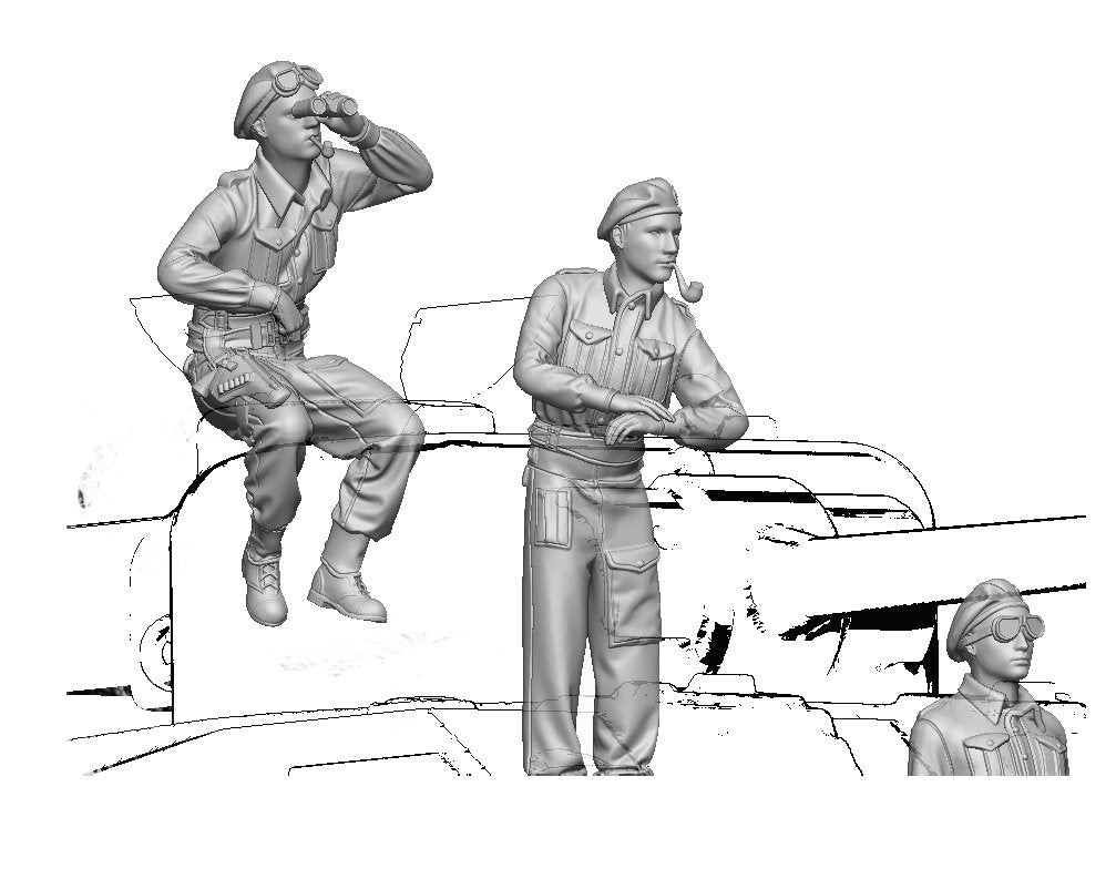 Glowel Miniatures 35038 British Sherman crew 1/35 – zdjęcie 2