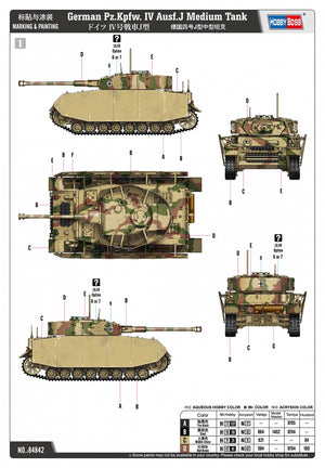 Hobby Boss 84842 German Pz.Kpfw. IV Ausf.J Medium Tank 1/48 – zdjęcie 2
