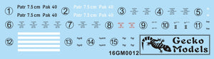Gecko Models 16GM0012 German 7,5 cm Pak 40 Anti-Tank Gun Early Prod. 1/16 – zdjęcie 7
