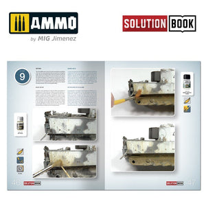 AMMO of Mig Jimenez 6601 How to paint WWII German winter vehicles (Solution book) Multilingual – zdjęcie 6