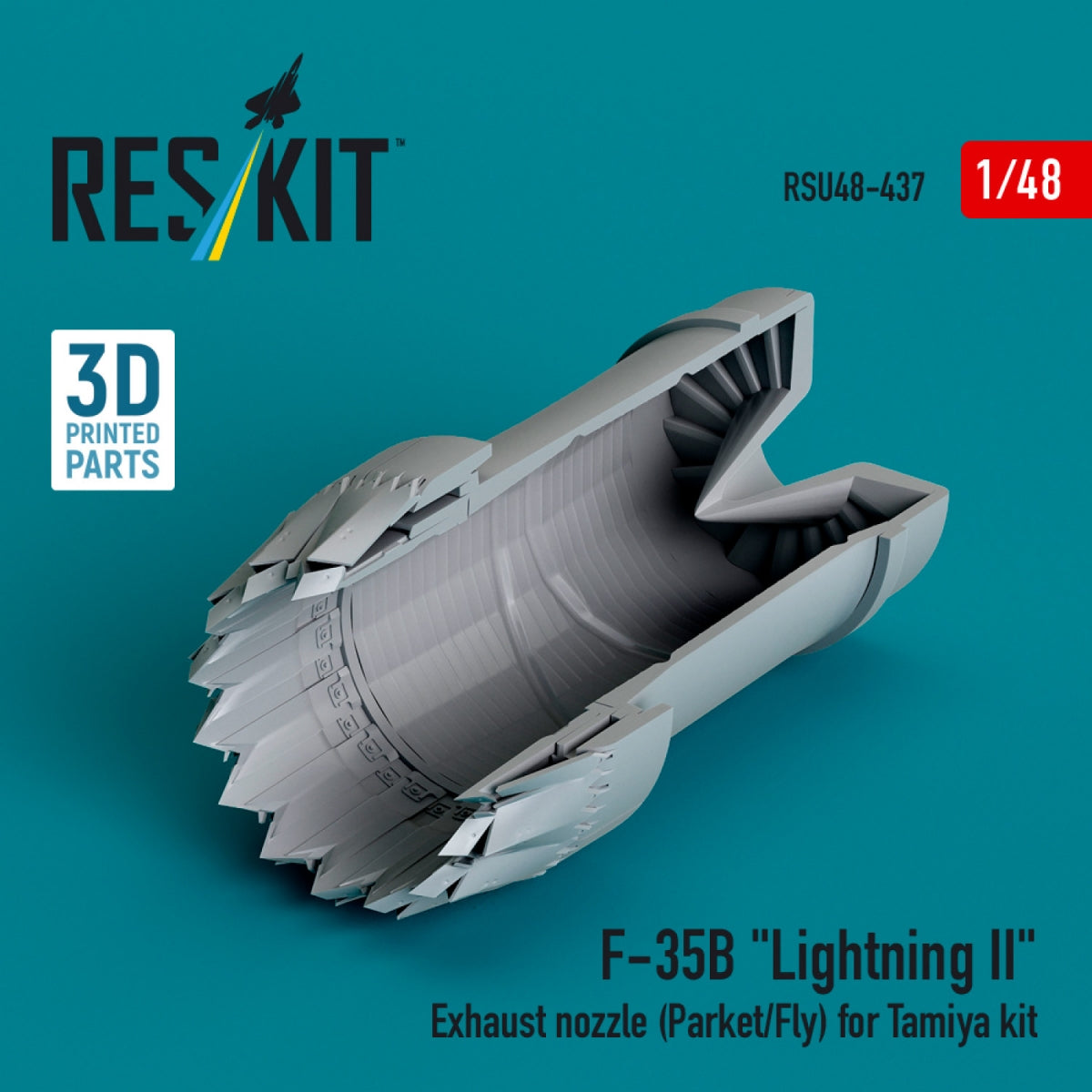 RESKIT RSU48-0437 F-35B &amp;quot;Lightning II&amp;quot; exhaust nozzle (Parked/Fly) for Tamiya kit (3D printed) 1/48 – zdjęcie 2