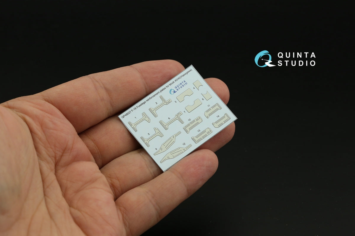 Quinta Studio QP48027 F-16 block 40/42 reinforcement plates (Hasegawa) 1/48 – image 2