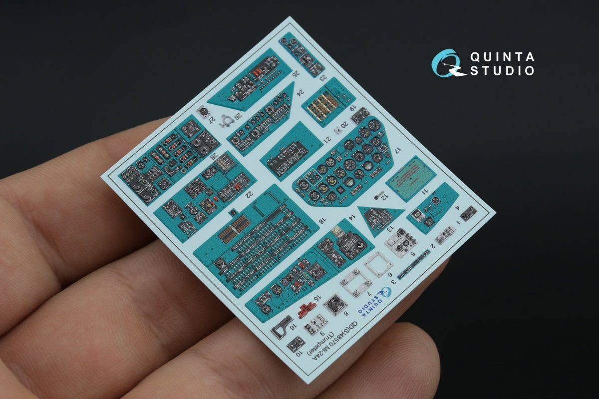Quinta Studio QDS-48570 Mi-24A 3D-Printed &amp;amp; coloured Interior on decal paper (Trumpeter) (small version) 1/48 – zdjęcie 2