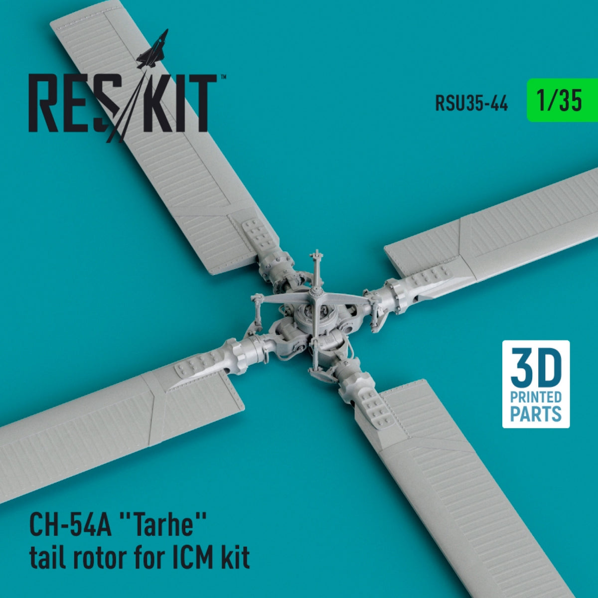 RESKIT RSU35-0044 CH-54A Tarhe tail rotor for ICM kit (3D Printed) 1/35