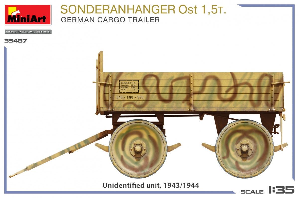 MiniArt 35487 Sonderanhanger 0st 1,5T. German Cargo Trailer 1/35 – zdjęcie 4