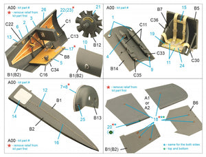 Quinta Studio QD48298 Fokker EV-DVIII 3D-Printed &amp;amp; colored Interior on decal paper (Eduard) 1/48 – image 11