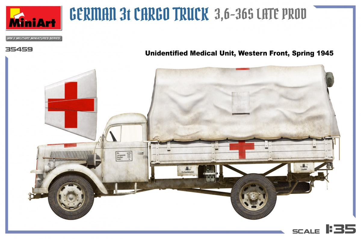 MiniArt 35459 German 3t Cargo Truck 3.5-36s Late Production 1/35 – zdjęcie 17
