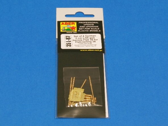 Aber 35L-087 Set of 4 German 2cm L/65 gun barrel for Flakvierling 38 1/35 – zdjęcie 3