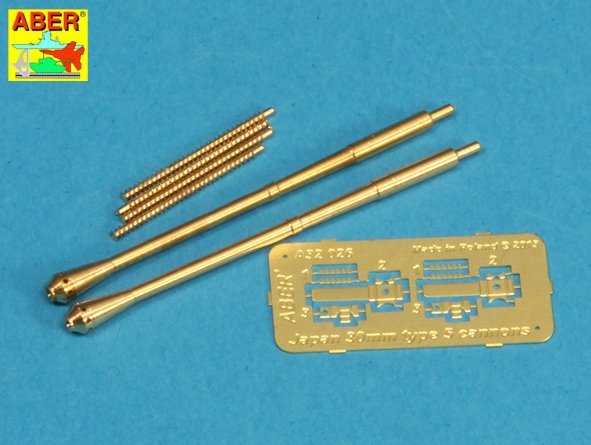 Aber A32026 Ensemble de deux canons pour mitrailleuses d'avion japonaises de type 5 de 30 mm (1/32)