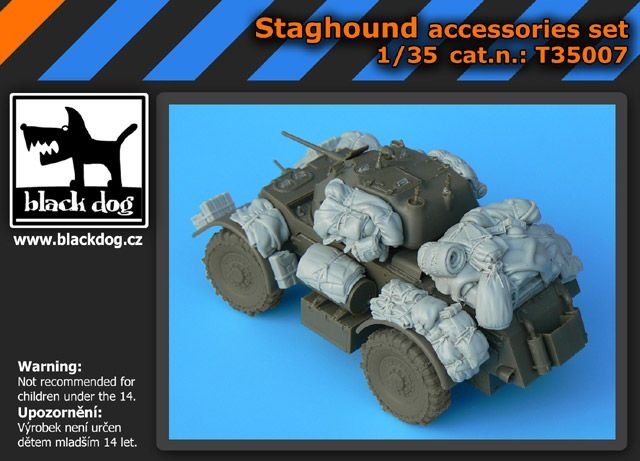 Ensemble d'accessoires Black Dog T35007 Staghound pour kit Bronco 1/35